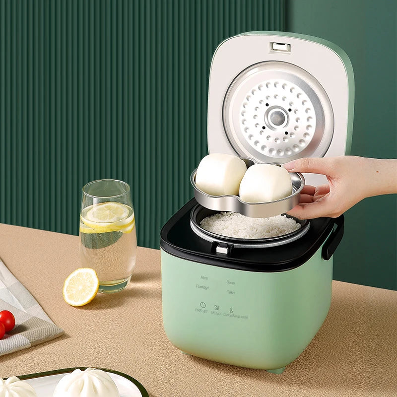Mini olla arrocera automática para el hogar, máquina de cocina eléctrica para 1-2 personas, calentador de alimentos, vaporizador, olla arrocera pequeña de 1,2 L