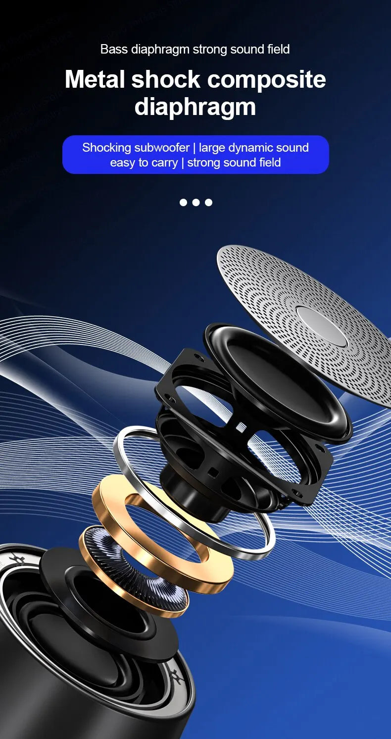 Altavoz Original Lenovo K3 Pro Bluetooth V5.0 Audio grande con sonido de graves profundos caja de sonido para exteriores música altavoz portátil para acampar.