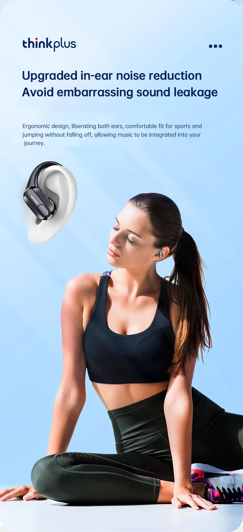 Auriculares inalámbricos deportivos Lenovo XT80 originales con micrófonos, pantalla LED de alimentación, sonido estéreo de alta fidelidad, auriculares Bluetooth 5,3 TWS, resistente al agua y soporte de apple siri
