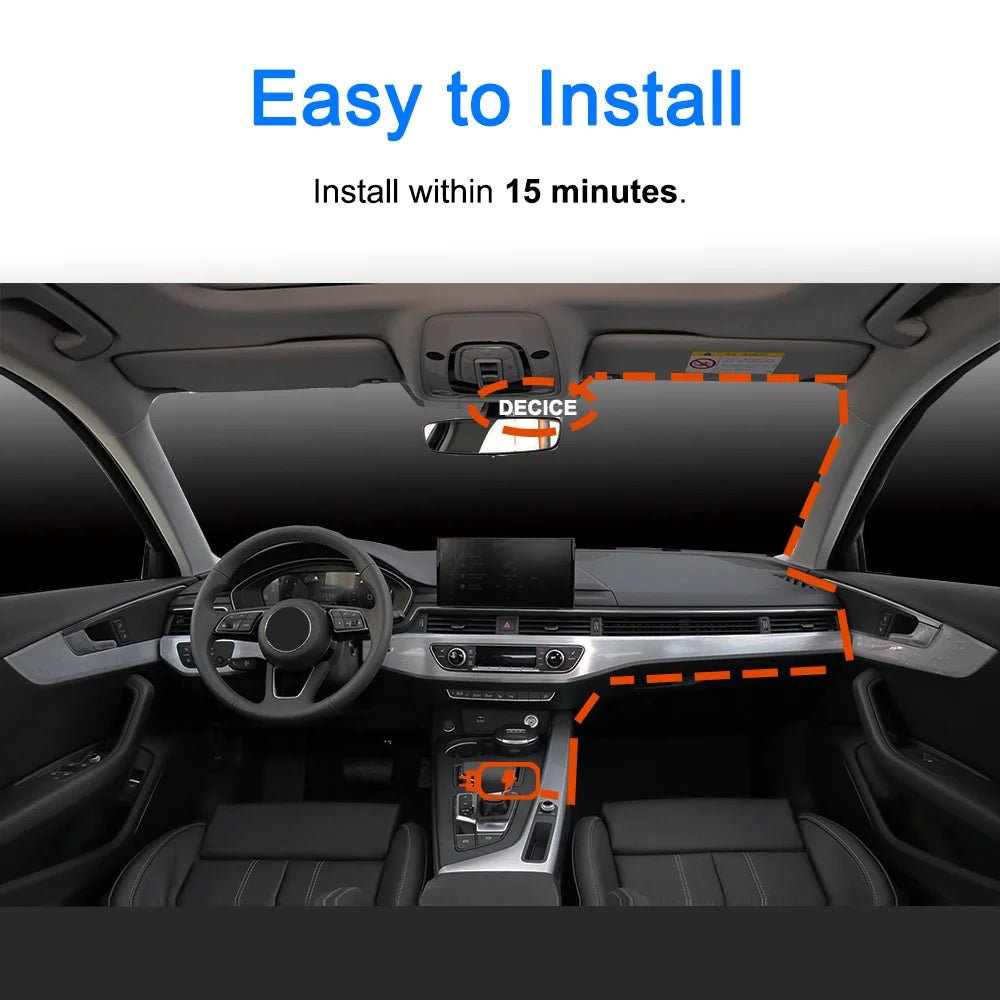 Cámara de salpicadero frontal Ultra HD 4K para coche, Mini WIFI DVR, caja negra para habitación con Monitor de estacionamiento 24H, visión nocturna, GPS/cámara de visión trasera opcional