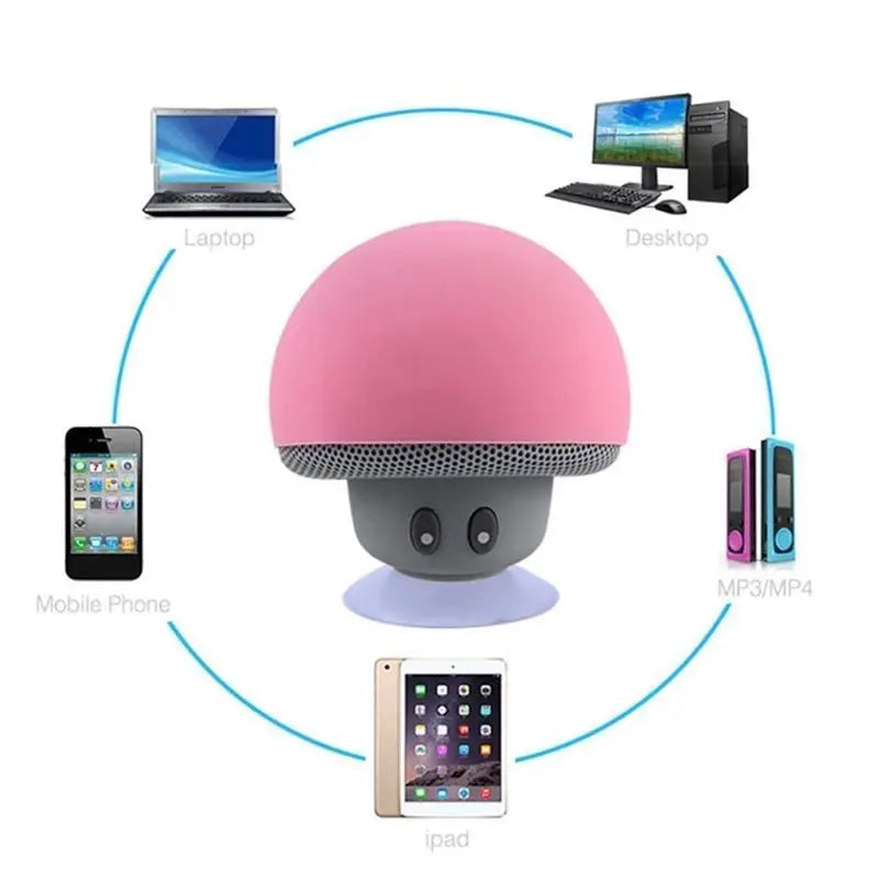 Altavoz Bluetooth inalámbrico de alta calidad, subwoofer de alcance inalámbrico de 30 pies con ventosa, adecuado para ciclismo, Picnic al aire libre.