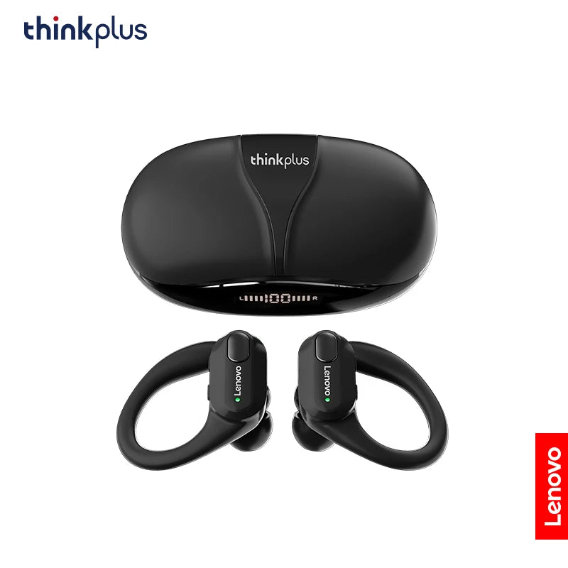 Auriculares inalámbricos deportivos Lenovo XT80 originales con micrófonos, pantalla LED de alimentación, sonido estéreo de alta fidelidad, auriculares Bluetooth 5,3 TWS, resistente al agua y soporte de apple siri