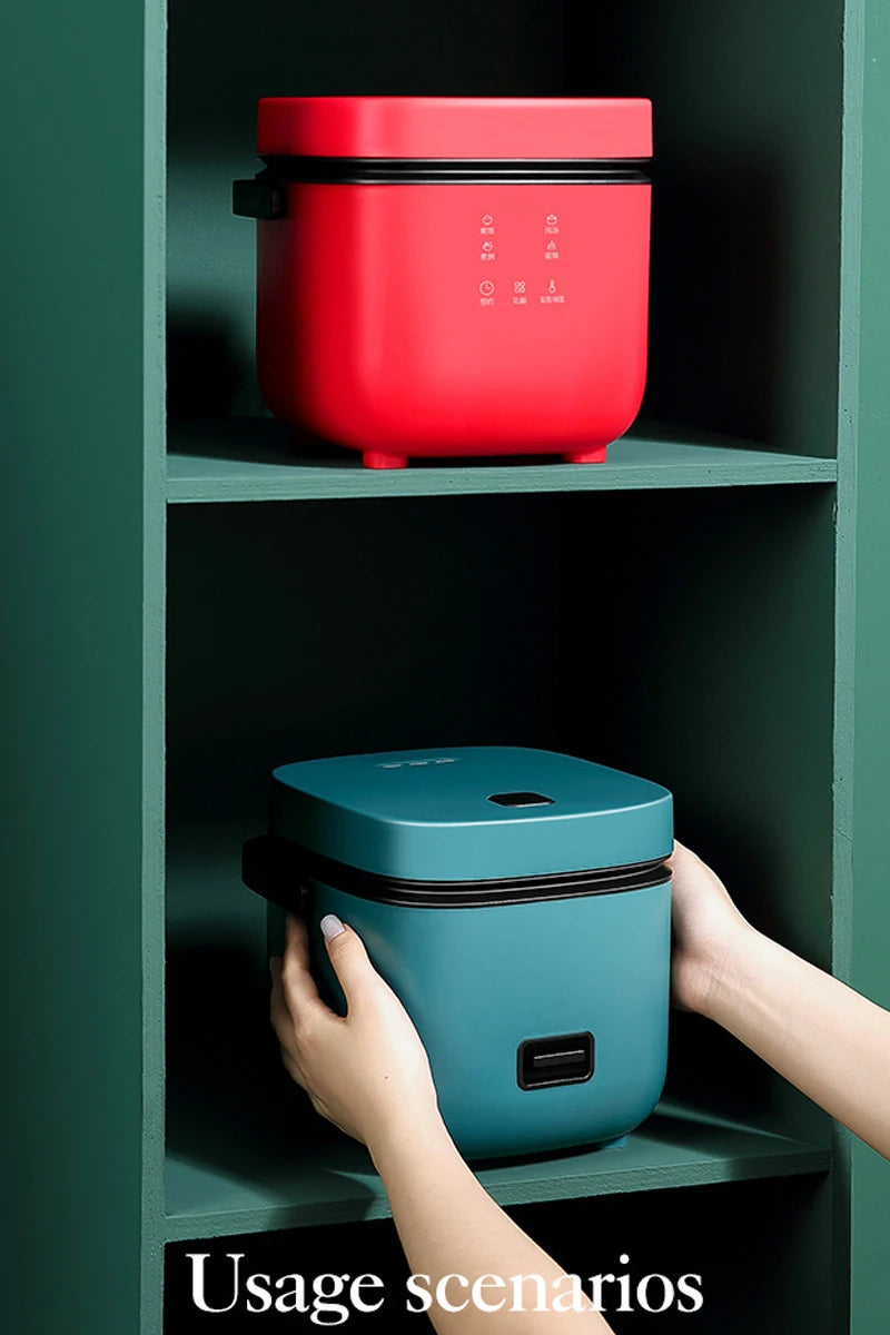 Mini olla arrocera automática para el hogar, máquina de cocina eléctrica para 1-2 personas, calentador de alimentos, vaporizador, olla arrocera pequeña de 1,2 L