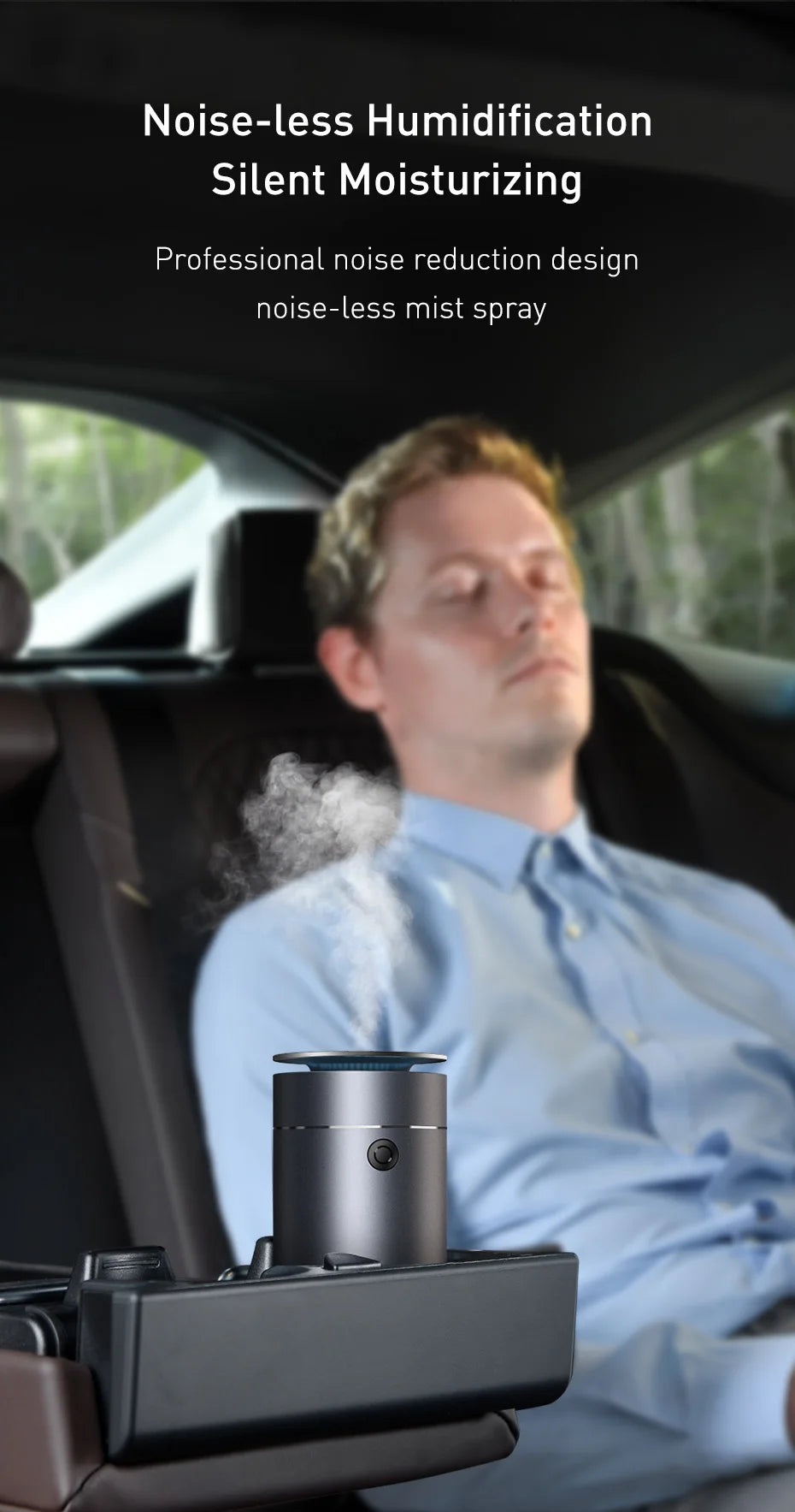 Baseus-humidificador difusor de coche, purificador de aire automático, ambientador Aromo con luz LED para difusor de aromaterapia de Aroma de coche
