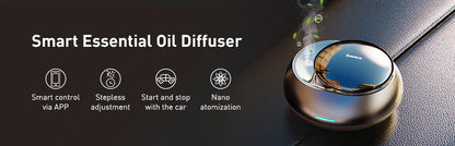 Baseus-humidificador difusor de coche, purificador de aire automático, ambientador Aromo con luz LED para difusor de aromaterapia de Aroma de coche