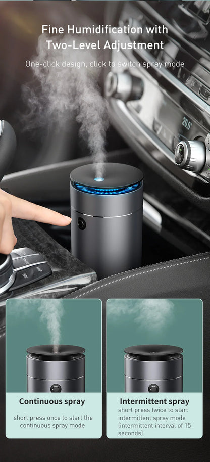 Baseus-humidificador difusor de coche, purificador de aire automático, ambientador Aromo con luz LED para difusor de aromaterapia de Aroma de coche