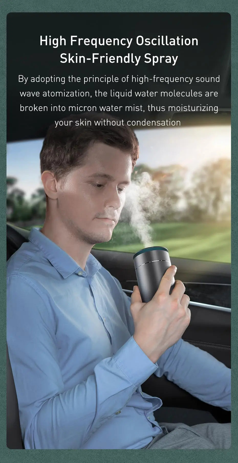 Baseus-humidificador difusor de coche, purificador de aire automático, ambientador Aromo con luz LED para difusor de aromaterapia de Aroma de coche