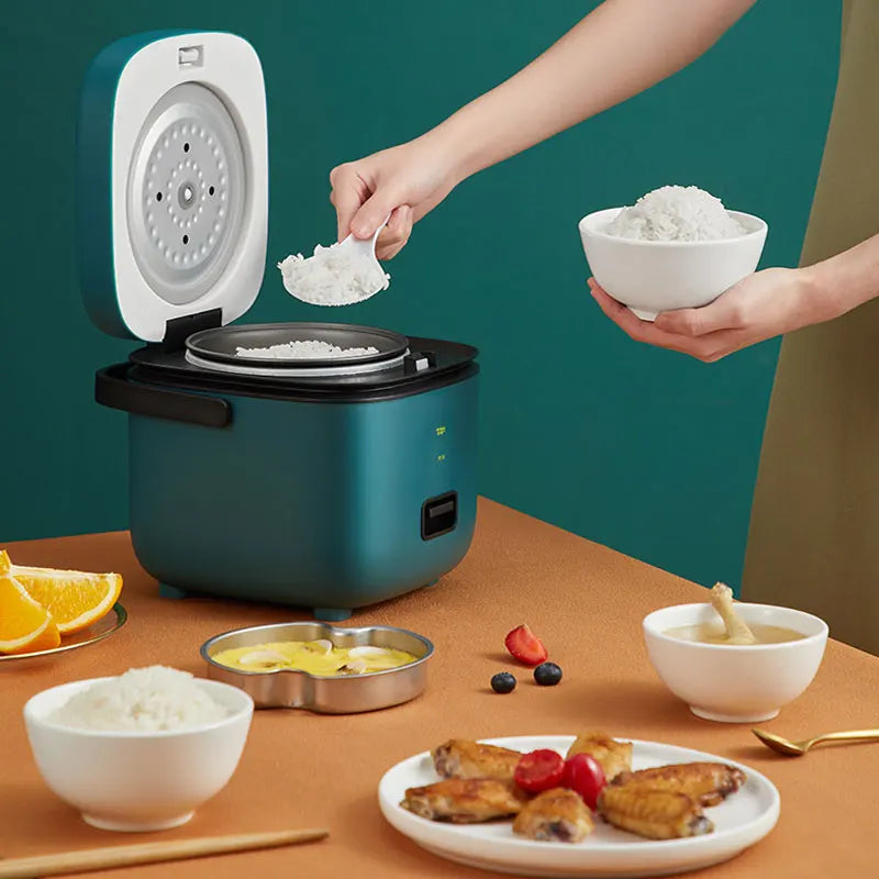 Mini olla arrocera automática para el hogar, máquina de cocina eléctrica para 1-2 personas, calentador de alimentos, vaporizador, olla arrocera pequeña de 1,2 L