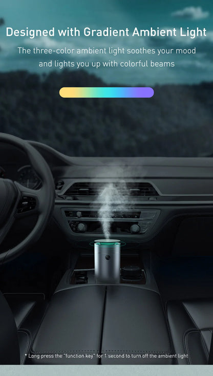 Baseus-humidificador difusor de coche, purificador de aire automático, ambientador Aromo con luz LED para difusor de aromaterapia de Aroma de coche