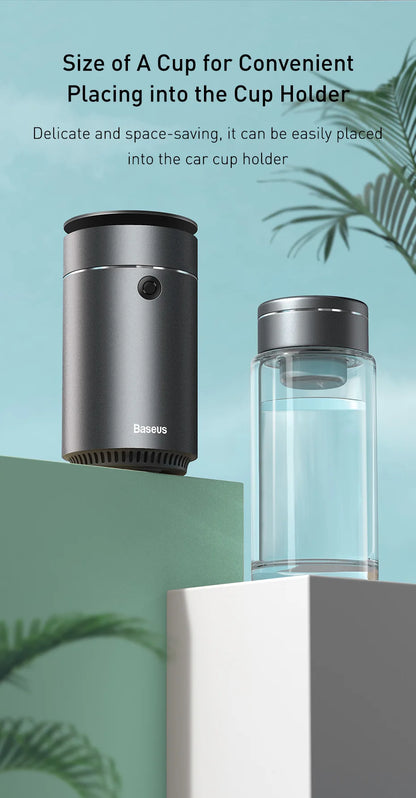 Baseus-humidificador difusor de coche, purificador de aire automático, ambientador Aromo con luz LED para difusor de aromaterapia de Aroma de coche