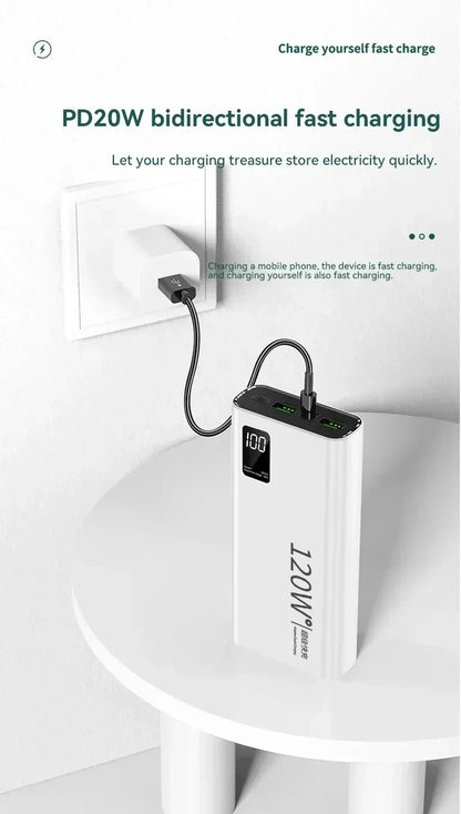Xiaomi-Banco de energía de 200000mAh, Banco de energía de alta capacidad, batería de carga rápida de 120W, cargador de batería externo portátil para teléfono.