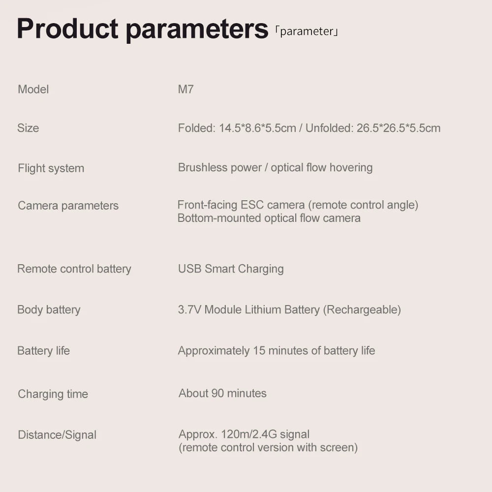 Xiaomi M7 Drone 8K aéreo HD cámara Dual fotografía inteligente evitación de obstáculos potencia sin escobillas 5G WIFI GPS retorno Drone.
