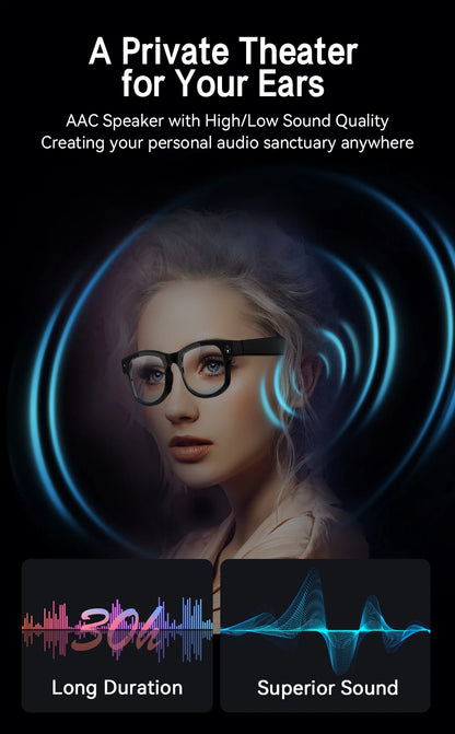 Xiaomi 6K HD AI gafas inteligentes gafas fotocromáticas multifunción cámara Bluetooth llamadas asistente de voz reproductor de música traducción.