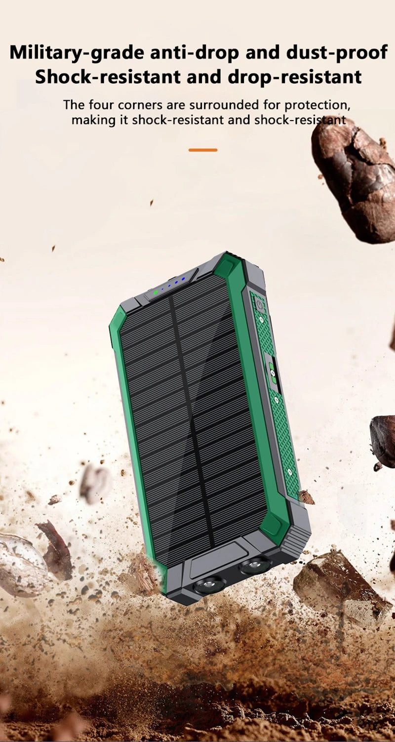 XIAOMI-Banco de energía Solar inalámbrico, 200000mAh, gran capacidad, carga rápida, batería externa, equipo de emergencia de supervivencia al aire libre.