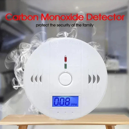 Alarma de monóxido de carbono, alarma de humo, Detector de Co, pantalla LCD, alarma inalámbrica para el hogar, Detector de fugas de Gas tóxico, alarma de sonido de fuego