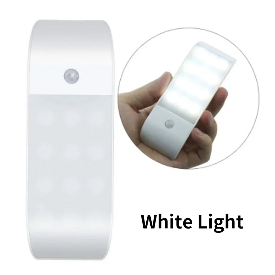 Luz LED nocturna con Sensor de movimiento, luz de pared recargable por USB para armario, pasillo, escalera, mesita de noche, luces de noche para dormitorio.
