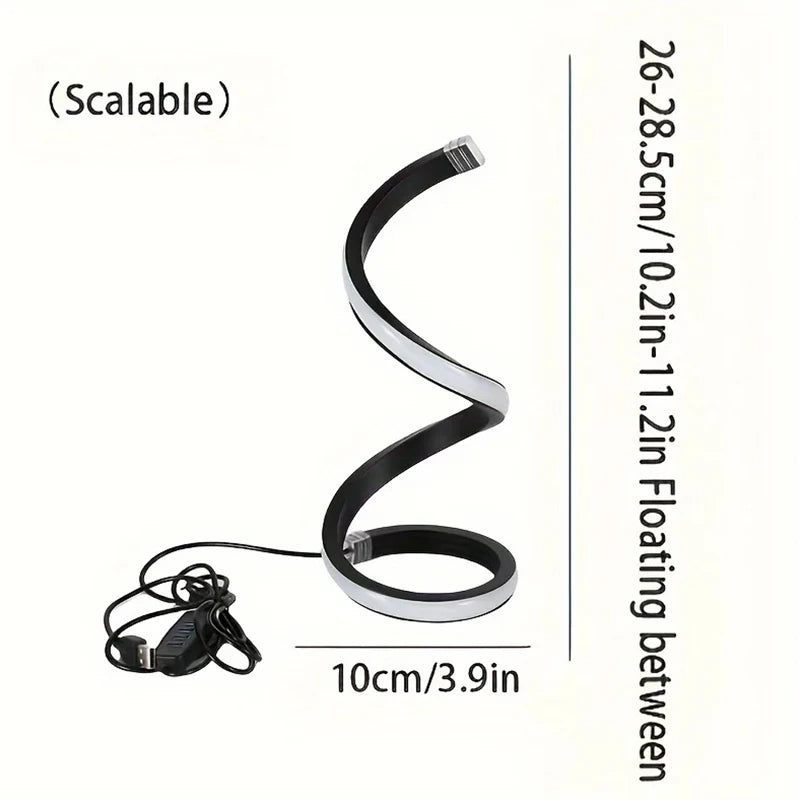 Lámpara de noche, luces Led regulables por Usb, luces de noche en espiral 3D para dormitorio, escritorio, lámpara de noche con atenuador.
