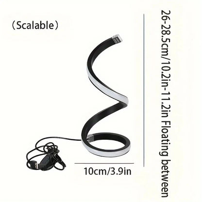 Lámpara de noche, luces Led regulables por Usb, luces de noche en espiral 3D para dormitorio, escritorio, lámpara de noche con atenuador.