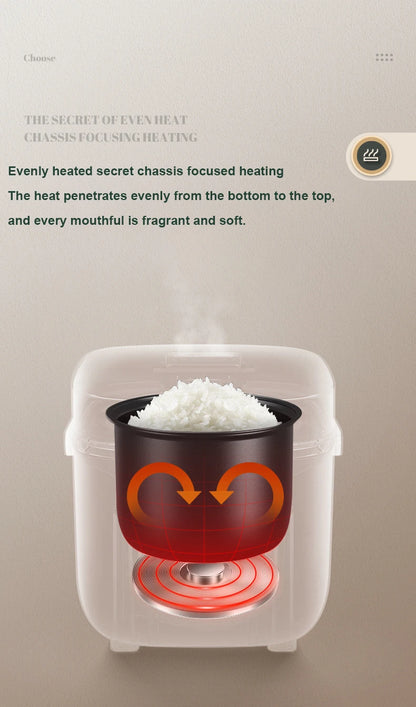 Mini olla arrocera automática para el hogar, máquina de cocina eléctrica para 1-2 personas, calentador de alimentos, vaporizador, olla arrocera pequeña de 1,2 L