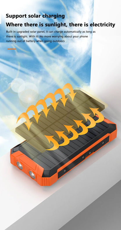 XIAOMI-Banco de energía Solar inalámbrico, 200000mAh, gran capacidad, carga rápida, batería externa, equipo de emergencia de supervivencia al aire libre.