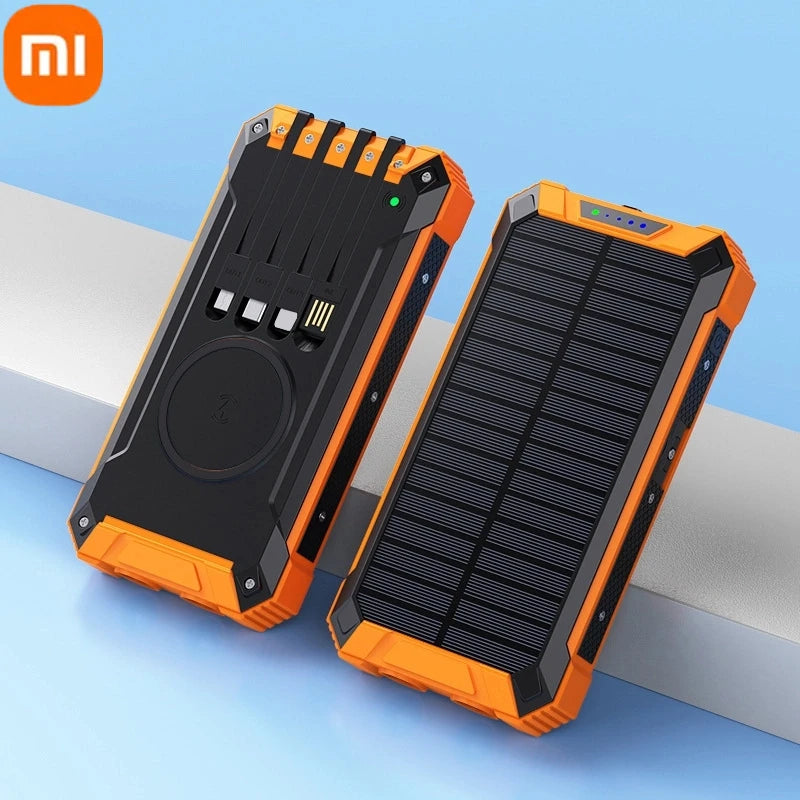 XIAOMI-Banco de energía Solar inalámbrico, 200000mAh, gran capacidad, carga rápida, batería externa, equipo de emergencia de supervivencia al aire libre.