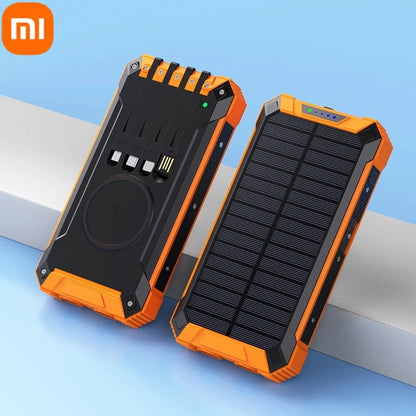 XIAOMI-Banco de energía Solar inalámbrico, 200000mAh, gran capacidad, carga rápida, batería externa, equipo de emergencia de supervivencia al aire libre.