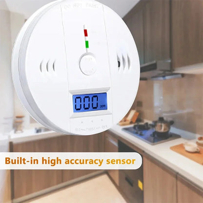 Alarma de monóxido de carbono, alarma de humo, Detector de Co, pantalla LCD, alarma inalámbrica para el hogar, Detector de fugas de Gas tóxico, alarma de sonido de fuego