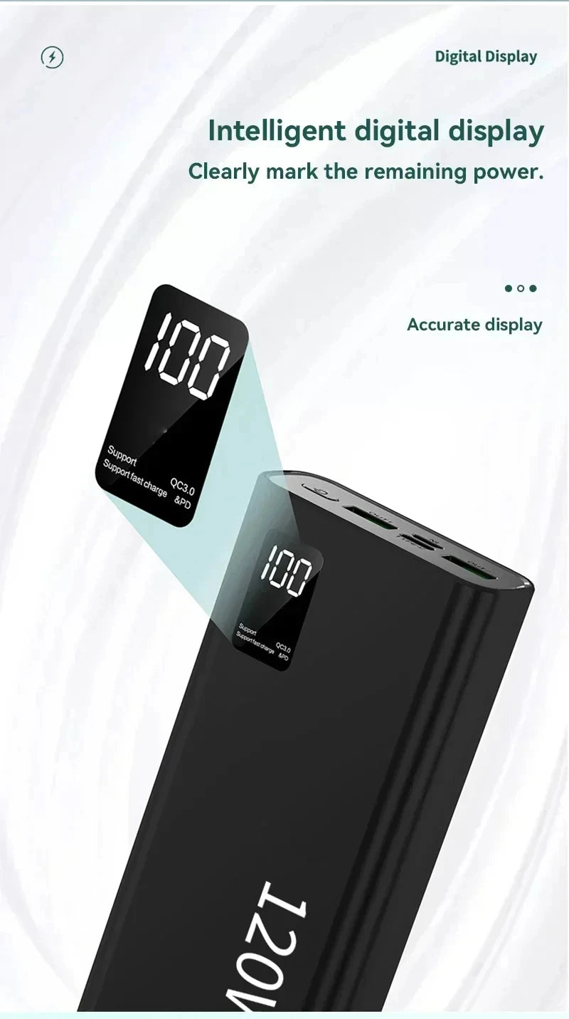 Xiaomi-Banco de energía de 200000mAh, Banco de energía de alta capacidad, batería de carga rápida de 120W, cargador de batería externo portátil para teléfono.