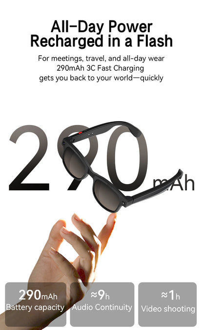 Xiaomi 6K HD AI gafas inteligentes gafas fotocromáticas multifunción cámara Bluetooth llamadas asistente de voz reproductor de música traducción.