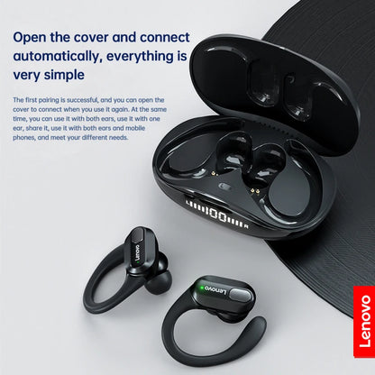 Auriculares inalámbricos deportivos Lenovo XT80 originales con micrófonos, pantalla LED de alimentación, sonido estéreo de alta fidelidad, auriculares Bluetooth 5,3 TWS, resistente al agua y soporte de apple siri