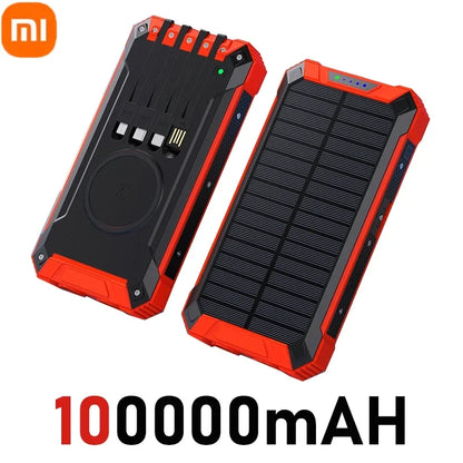 XIAOMI-Banco de energía Solar inalámbrico, 200000mAh, gran capacidad, carga rápida, batería externa, equipo de emergencia de supervivencia al aire libre.