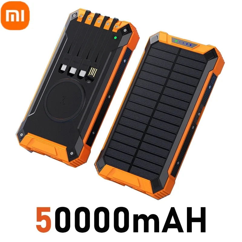XIAOMI-Banco de energía Solar inalámbrico, 200000mAh, gran capacidad, carga rápida, batería externa, equipo de emergencia de supervivencia al aire libre.