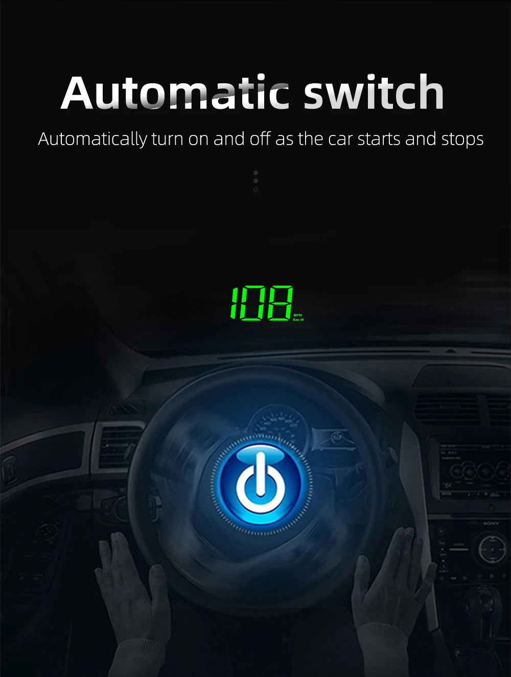 Xiaomi-velocímetro de coche HUD, pantalla frontal, velocímetro Digital, proyector de parabrisas, vehículos, camiones, accesorios electrónicos para automóviles.