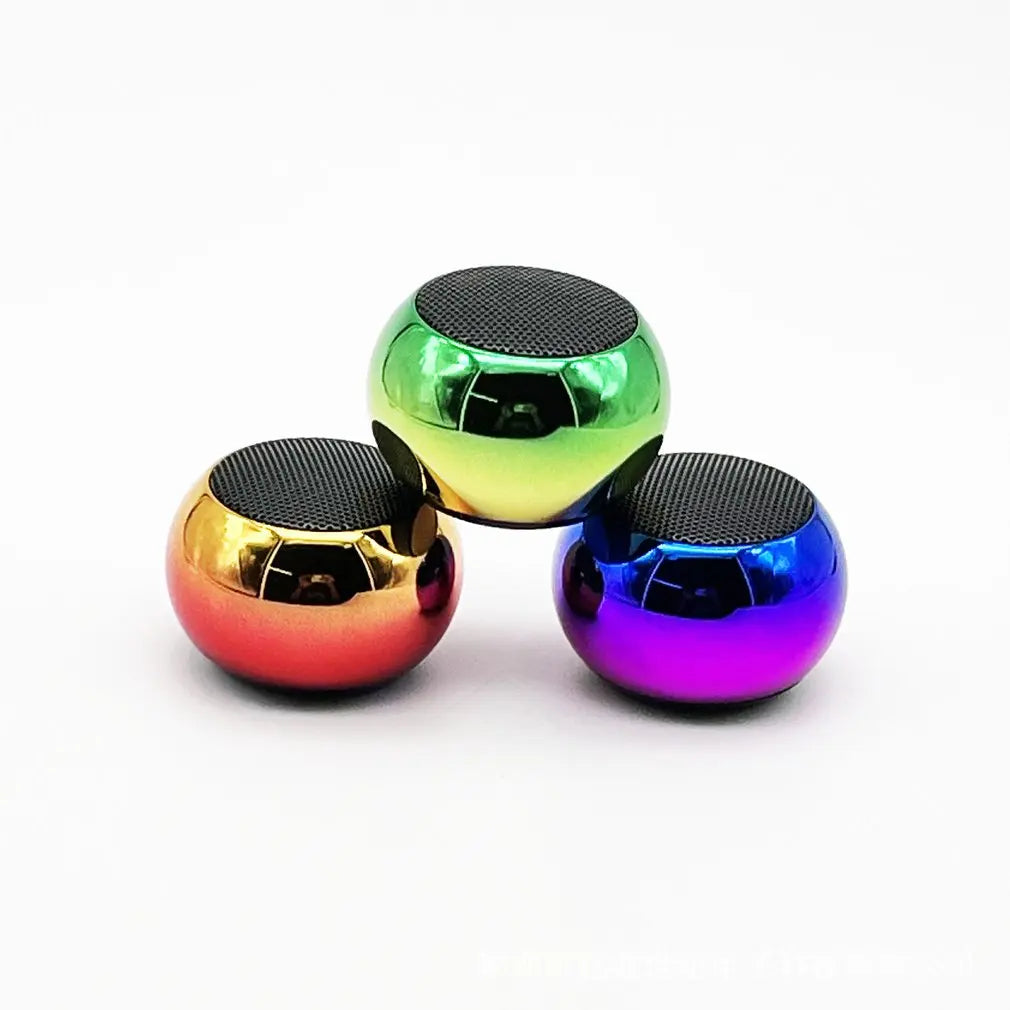 Hermoso Altavoz inalámbrico con Bluetooth, portátil, pequeño de acero, estéreo, pesado, envolvente, Subwoofer, Mini Altavoz pequeño con Bluetooth para exteriores.