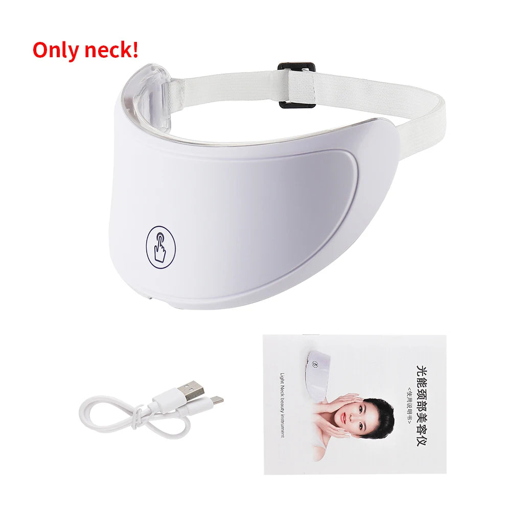 Máquina de belleza facial LED inalámbrica de 7 colores Photon, Facial rejuvenecedor de la cara y el cuello.