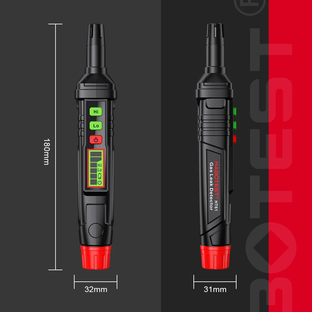 HABOTEST HT59 HT60 HT61 Detector de fugas de Gas Detector de Gas Combustible alarma de sonido y pantalla Mini Detector de Gas metano Natural.