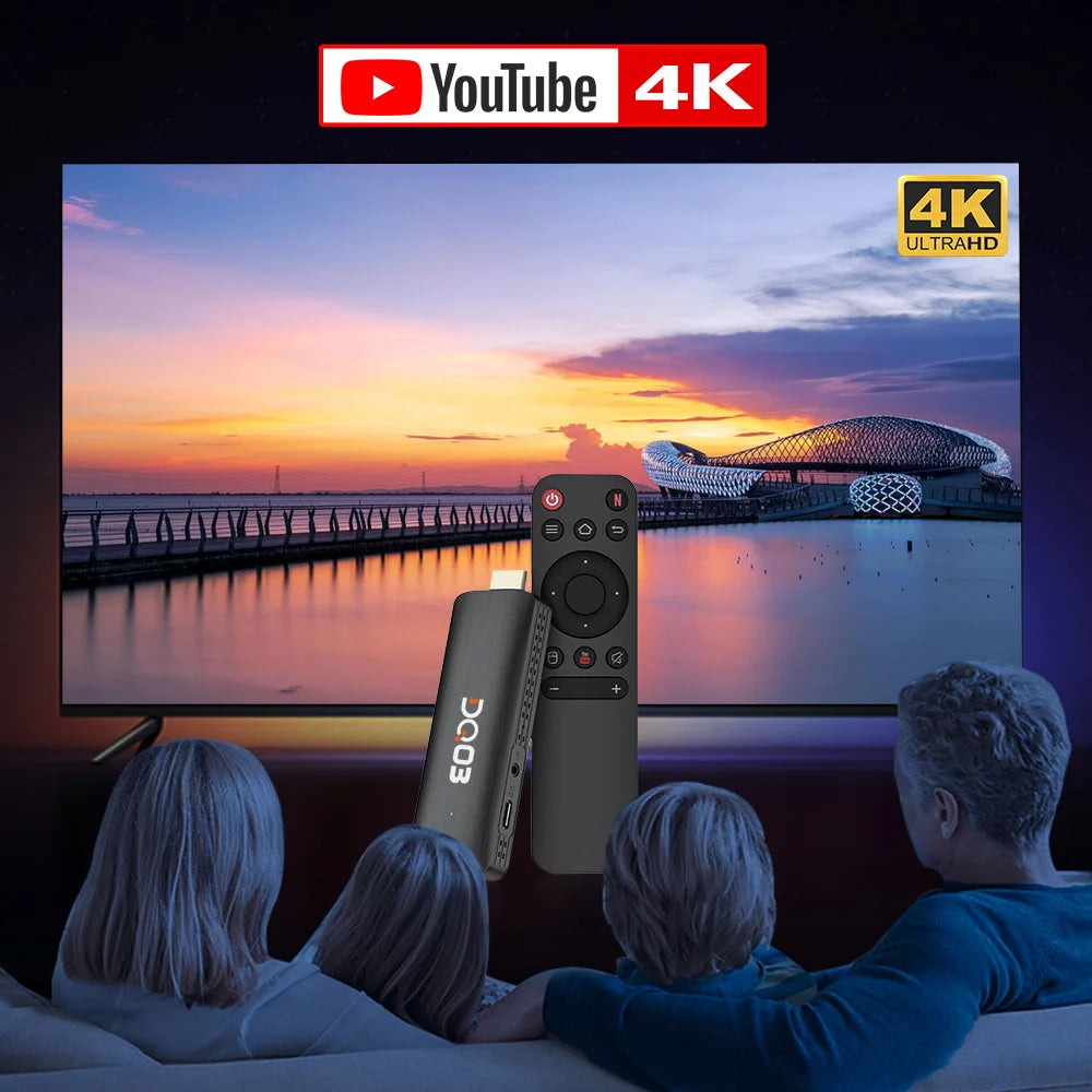 DQ03 Mini TV Stick Android 10 Quad Core ARM Cortex A53 2GB 16GB Soporte 4K H.265 2,4G & 5,8G Wifi Streaming Smart TV Box 1GB 8GB