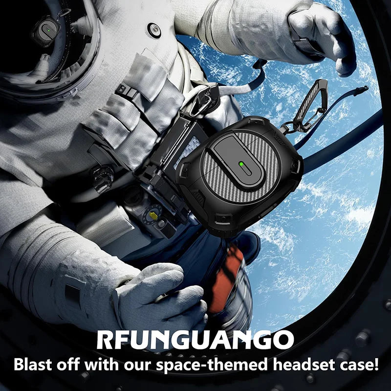 Funda armadura con cerradura de seguridad para Airpods Pro 2, funda con soporte de carga inalámbrica, protección a prueba de golpes, funda para auriculares para Airpods 1 2 3