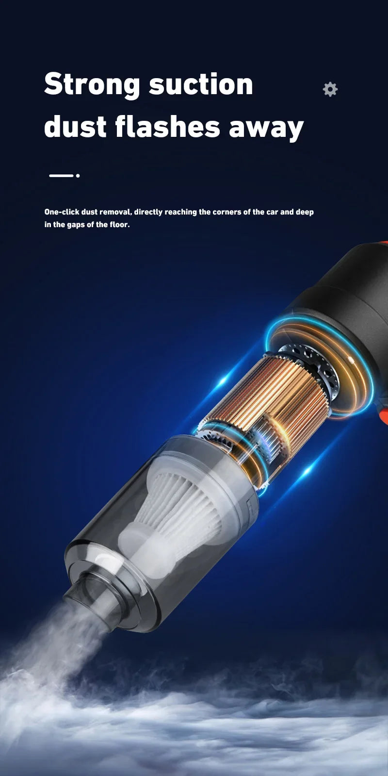 Xiaomi-aspiradora portátil inalámbrica para coche, aspirador de mano de alta potencia para el hogar y el coche, 690000Pa.