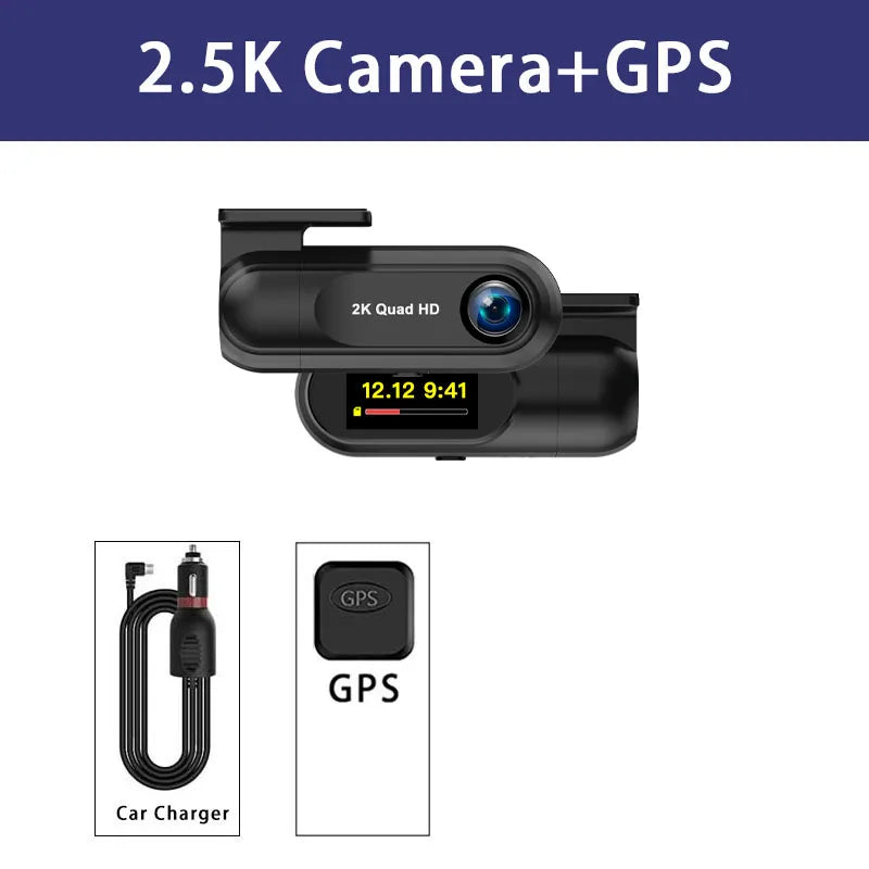 Cámara de salpicadero 2,5 K 2560*1440P coche DVR WIFI GPS cámara grabadora de vídeo Dashcam 24 horas de estacionamiento Super visión nocturna caja negra