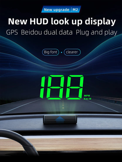 Xiaomi-velocímetro de coche HUD, pantalla frontal, velocímetro Digital, proyector de parabrisas, vehículos, camiones, accesorios electrónicos para automóviles.