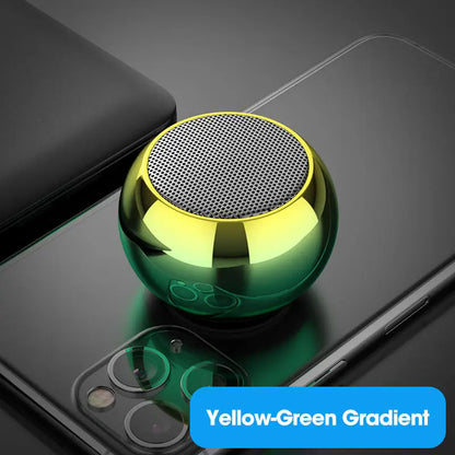 Hermoso Altavoz inalámbrico con Bluetooth, portátil, pequeño de acero, estéreo, pesado, envolvente, Subwoofer, Mini Altavoz pequeño con Bluetooth para exteriores.