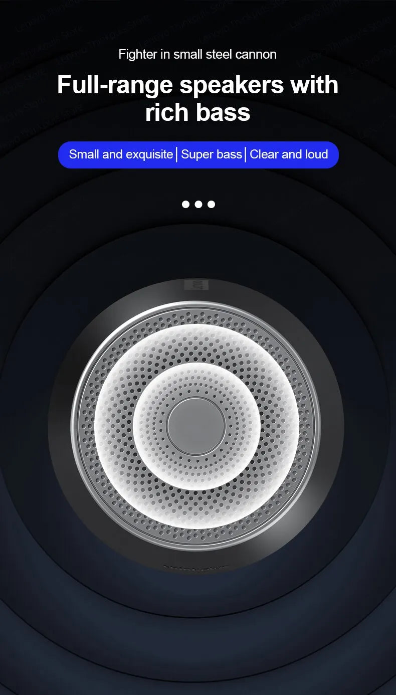 Altavoz Original Lenovo K3 Pro Bluetooth V5.0 Audio grande con sonido de graves profundos caja de sonido para exteriores música altavoz portátil para acampar.