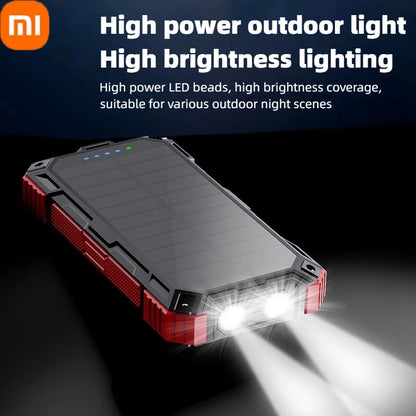 XIAOMI-Banco de energía Solar inalámbrico, 200000mAh, gran capacidad, carga rápida, batería externa, equipo de emergencia de supervivencia al aire libre.