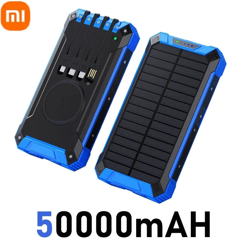 XIAOMI-Banco de energía Solar inalámbrico, 200000mAh, gran capacidad, carga rápida, batería externa, equipo de emergencia de supervivencia al aire libre.