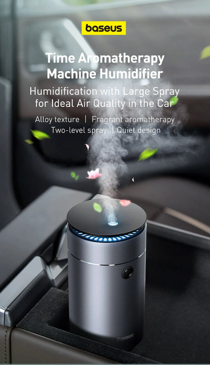 Baseus-humidificador difusor de coche, purificador de aire automático, ambientador Aromo con luz LED para difusor de aromaterapia de Aroma de coche