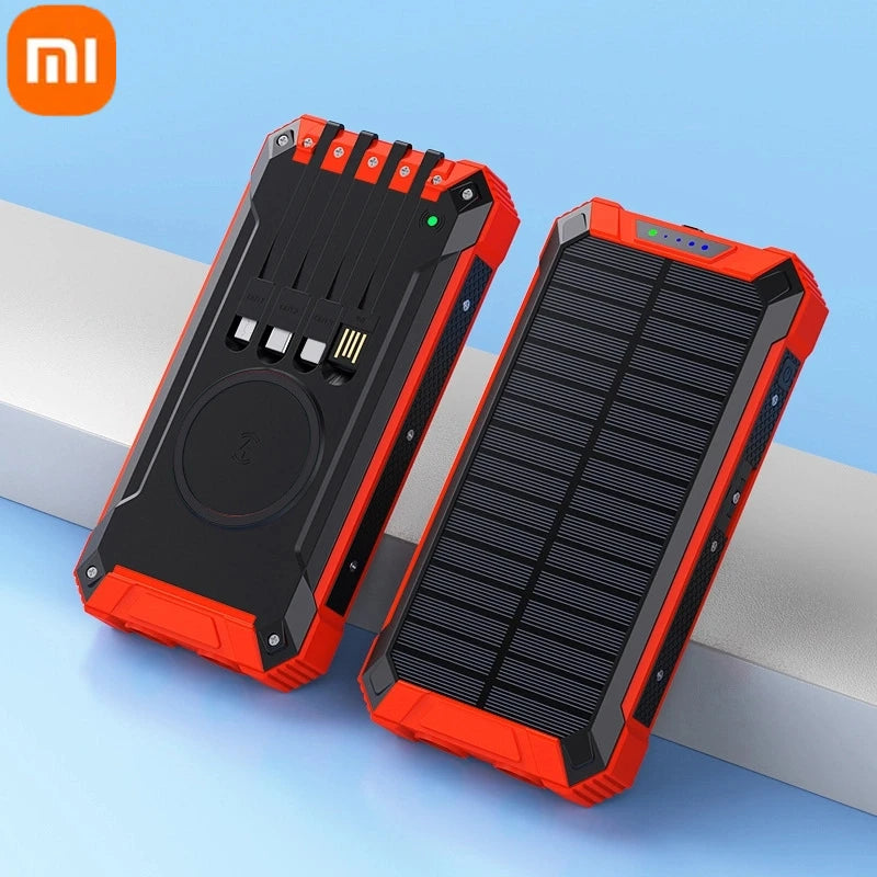 XIAOMI-Banco de energía Solar inalámbrico, 200000mAh, gran capacidad, carga rápida, batería externa, equipo de emergencia de supervivencia al aire libre.