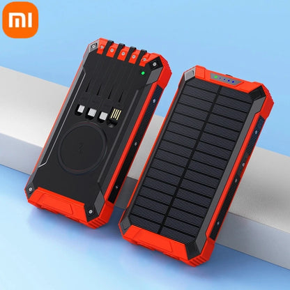 XIAOMI-Banco de energía Solar inalámbrico, 200000mAh, gran capacidad, carga rápida, batería externa, equipo de emergencia de supervivencia al aire libre.