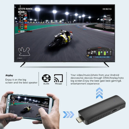 DQ03 Mini TV Stick Android 10 Quad Core ARM Cortex A53 2GB 16GB Soporte 4K H.265 2,4G & 5,8G Wifi Streaming Smart TV Box 1GB 8GB