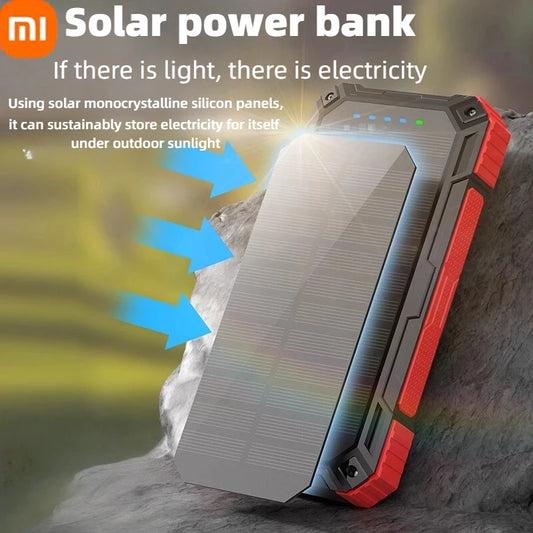 XIAOMI-Banco de energía Solar inalámbrico, 200000mAh, gran capacidad, carga rápida, batería externa, equipo de emergencia de supervivencia al aire libre.